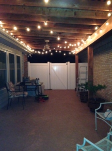 We just hung the party lights!