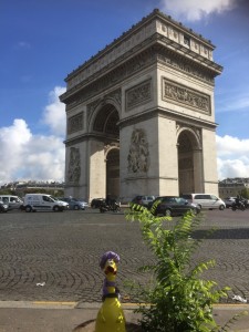 Our first monument.  The Arc de Triomphe!