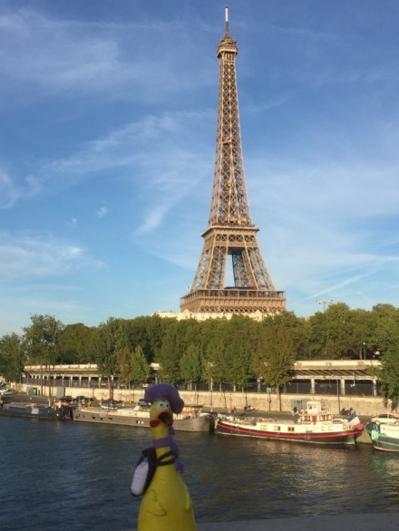 The River Seine and the Eiffel Tower in the background. Wow! Klondike is getting around!