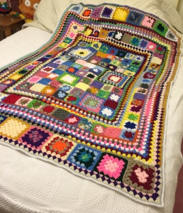This the Need a Hug afghan I wish to give away at the 2016 PH International Conference 